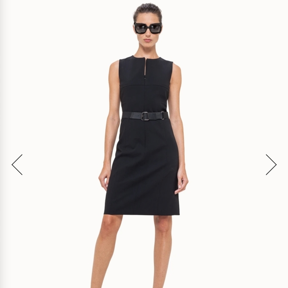 Akris Punto Black Wool Sleeveless Dress Size 6 - Picture 8 of 10